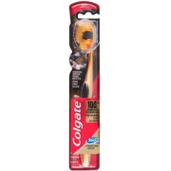 COLGATE SZCZOTECZKA 360° CHARCOAL GOLD MIĘKKA/ TOOTHBRUSH  CHARCOAL GOLD SOFT